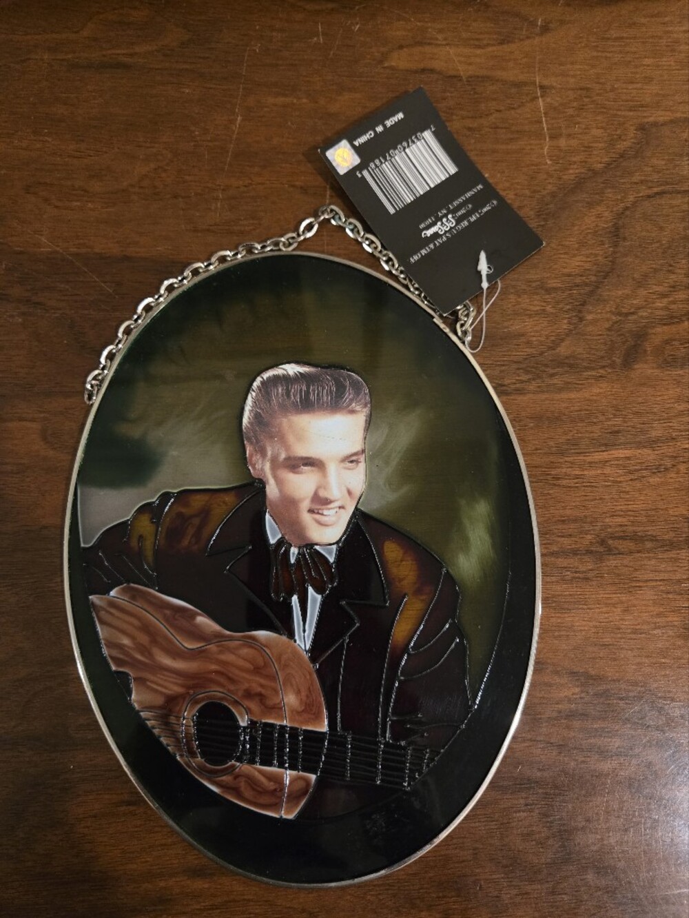 Nwt Elvis Presley Stained Glass Decor With Tags